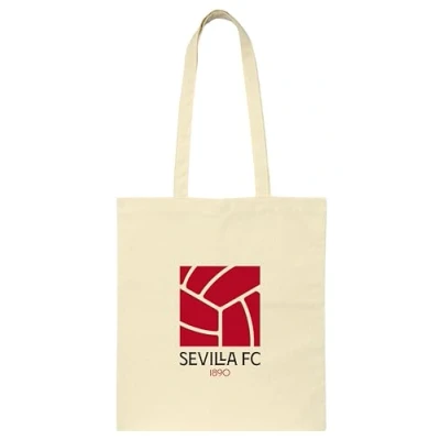 Abbildung von Safta Sevilla FC Tote Bag Damen Tasche, bequem und vielseitig, Qualität Widerstandsfähigkeit, 38 x 42 cm, Naturbeige, beige (Natural Beige), Estándar, Casual