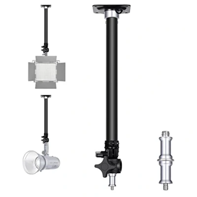 Abbildung von Neewer Auslegerarm Wandhalterung, 3860 cm, verstellbare Länge mit 1/4 Zoll auf 3/8 Universal Adapter für Fotostudio, Video, Monolight Fotografie