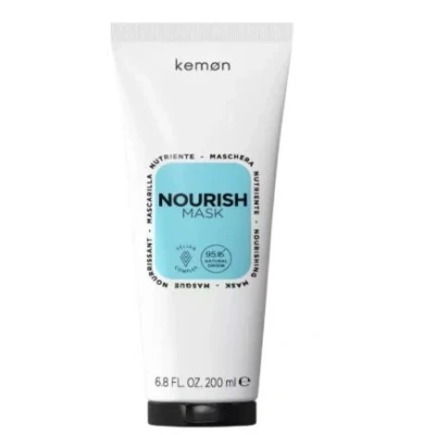 Abbildung von Kemon Nourish Mask, pflegende Maske für sprödes, trockenes und krauses Haar, auf Basis von Sheabutter, fördert die Entwirrbarkeit, weiches 200 ml
