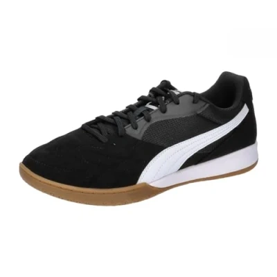 Abbildung von PUMA Unisex King Top It Soccer Shoe, Black White Gold, 46 EU