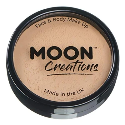 Abbildung von Moon Creations Pro Gesichts und Körper Make up, professionelle Farbfarben Kuchentöpfe für Gesichtsfarbe, Kostüme, Feste, Halloween Kinder, Erwachsene (Beige, 36 g)