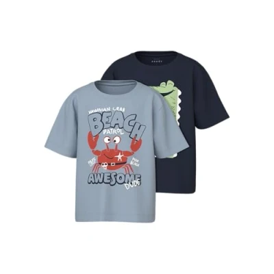 Abbildung von Name It Jungen Nmmvagno 2P Ss Loose Top, Celestial Blue, 110 EU