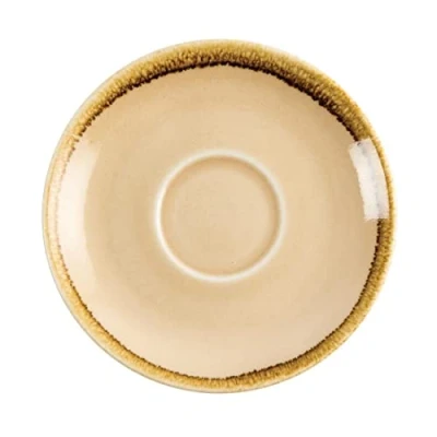 Abbildung von Olympia Kiln Cappuccino Untertassen Set aus Sandstein, 140 mm (6 Stück), passend für Tassen: GP330, GP346, GP362, GP478 GP331