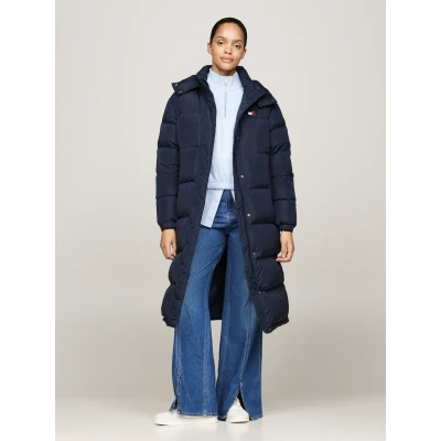Abbildung von Tommy Jeans Alaska LONG Puffer Daunenmantel Dark night, Damen, Größe: 4XL, night