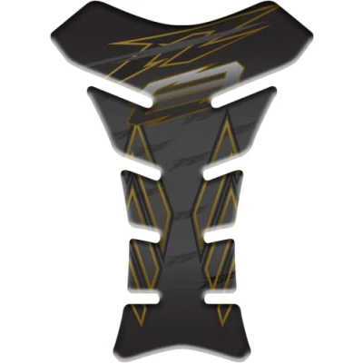 Abbildung von Tankpad Aufkleber Harz, 3D Effekt, kompatibel mit Yamaha Fz8 Fz8n Fz8s Fazer (Gold)