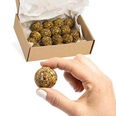 Abbildung von Vitalityballs 18x Natürliche Energy Balls &quot;Pistachio&quot; ohne zusätzlichem Zucker 100 % Vegan Eiweiß Energiekugel Power Snacks Energiebällchen mit Datteln und 45 Pistazien