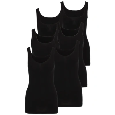 Abbildung von Lascana PACK OF 6 Unterhemd/shirt, Damen, Größe: 38, Schwarz