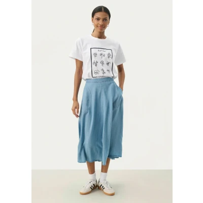 Abbildung von Part Two Pernille Jeansrock, Damen, Größe: 42, Light blue denim