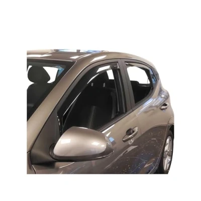 Abbildung von Windabweiser Regenabweiser kompatibel mit Hyundai i10 2020 2024 Dunkel Acryl 4tlg