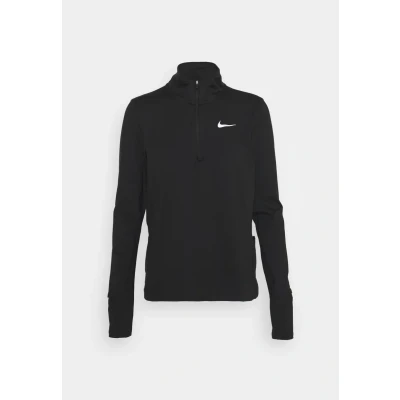 Abbildung von Nike Performance W NK Element TOP HZ Langarmshirt, Damen, Größe: Large, Black/reflective silver