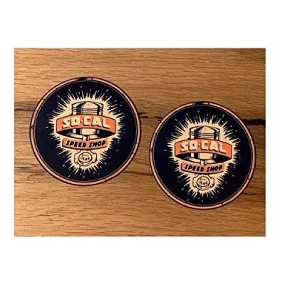 Abbildung von 24/7stickers #653 / 2X SoCal Aufkleber 7,5 cm Tuning USA Racing Oldtimer Vintage Oldschool Retro V8 Muscle Car Pickup Hot Rod