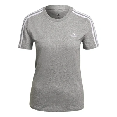 Abbildung von adidas Sportswear Tshirt print, Damen, Größe: Large, Medium grey heather white