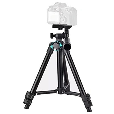 Abbildung von TronicXL 30 60cm Tripod Tisch Stativ für Kamera höhenverstellbar I DSLR Webcam Kamerastativ kompatibel mit Logitech Samsung Sony Nikon Canon Tischstativ Panoramakopf Kurbelstativ Streaming