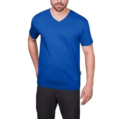 Abbildung von HRM Herren Luxury V Neck Tee, royalblau, Gr. 5XL I Premium T Shirt Ausschnitt aus 100% Bio Baumwolle Basic bis 60C waschbar Hochwertige &amp; nachhaltige Bekleidung