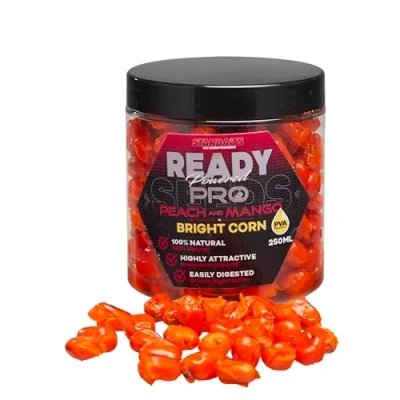Abbildung von Starbaits Ready Seeds Pro Bright Corn Peach Mango (250ml) Partikel