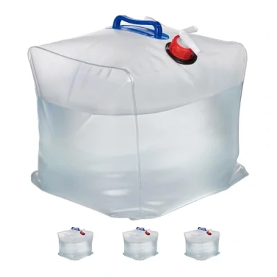Abbildung von relaxdays Kanister 4er Set faltbare Wasserkanister 20 L