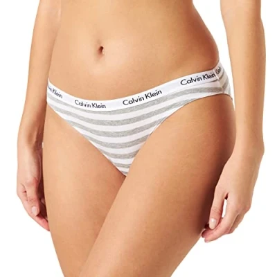 Abbildung von Calvin Klein Damen Slip Bikini Form mit Stretch, Rainer Stripe Greay Heather, L
