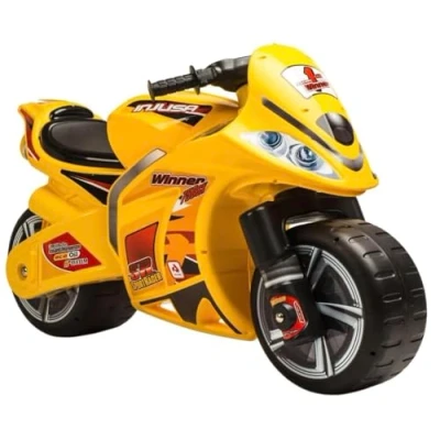 Abbildung von INJUSA Moto Laufrad Winner XL, Ride on für Kinder von 4 bis 7 Jahren, mit Breiten Kunststoffrädern, elterlichem Tragegriff, Gelb Farbe (Nicht elektrisch)