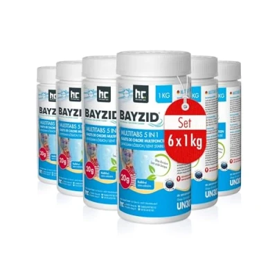 Abbildung von Höfer Chemie 5 in 1 Multitabs Pool 20g 6 x kg Chlortabletten Für Phasen Pflege &amp; Reinigung Made Europe kristallklares Poolwasser