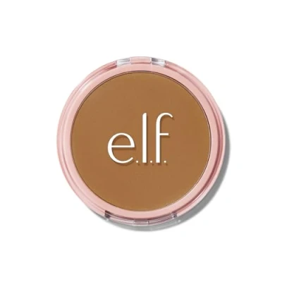 Abbildung von e.l.f. Halo Glow Powder Filter, Gepresster Finishing Puder, Aufbaubare Deckkraft, Verfeinert das Porenbild, Mit Velours Puderquaste und Spiegel, Vegan &amp; Tierversuchsfrei, Deep Neutral