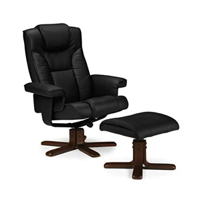 Abbildung von Julian Bowen Malmo Ruhesessel mit Hocker, Schwarz