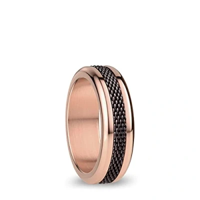 Abbildung von BERING Austauschbar Ringkombination für Damen in Rosé Gold &amp; Braun mit einzigartigem Twist Change System, Yenisei