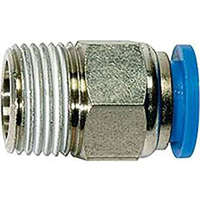 Abbildung von RIEGLER 109136 123.018 8 Gerade Steckverschraubung »Blaue Serie«, R 1/8 a., Schlauch Ø 8, 1Stk