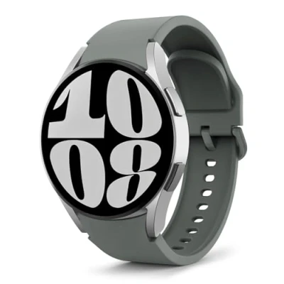 Abbildung von MoKo Armband Kompatibel mit Samsung Galaxy Watch 7 FE 6 5 4 40mm 44mm/Watch Classic 43mm 47mm/Watch Pro 45mm/Watch 42mm 46mm, Weiches Silikon Ersatzarmband, Space Grau