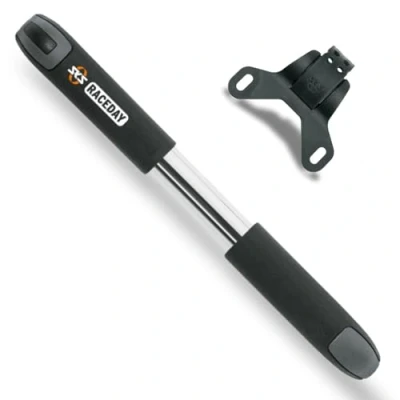 Abbildung von SKS GERMANY RACEDAY Fahrradpumpe für Rennräder (inkl. Fahrradhalterung, geeignet SV und AV Ventile, Fahrradluftpumpe mit Griffverriegelung, pumpt bis zu 10 bar / 144 PSI)