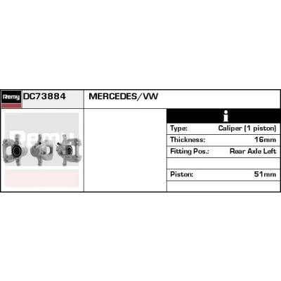 Abbildung von Bremssattel REMY DC73884