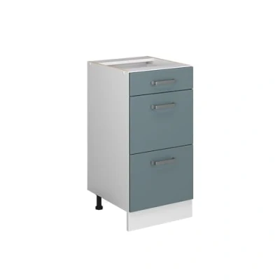 Abbildung von Vicco Unterschrank R Line, Blau Grau/Weiß, 40 cm mit Schubladen, ohne Arbeitsplatte