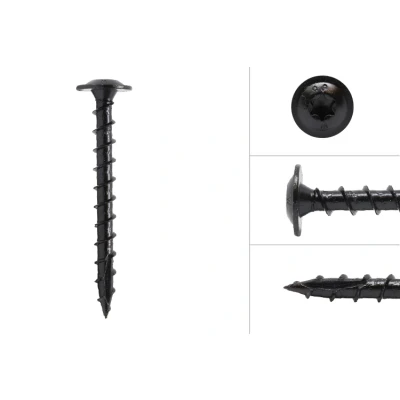 Abbildung von Tellerkopfschrauben Schwarz beschichtet 6.0 x 60 mm Torx Pro Stück