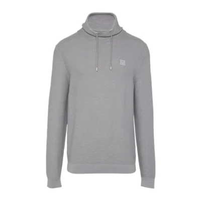Abbildung von s.Oliver Schalkragen Kapuzenpullover, Herren, Größe: Small, Schiefergrau