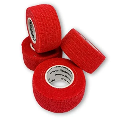 Abbildung von LisaCare Fingerpflaster 2,5cm x 4,5m 4er Set Rot 4 St