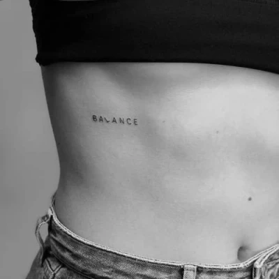 Abbildung von Inkster Tattoo Schriftzug balance vegane &amp; wasserfeste Temporäre Tattoos für Erwachsene EU Kosmetikzertifizierte Farbe revolutionäres 2 Wochen Premium Klebetattoos Fake