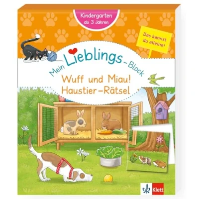 Abbildung von Klett Mein Lieblings Block Wuff und Miau! Haustier Rätsel: Kindergartenblock ab 3 Jahren