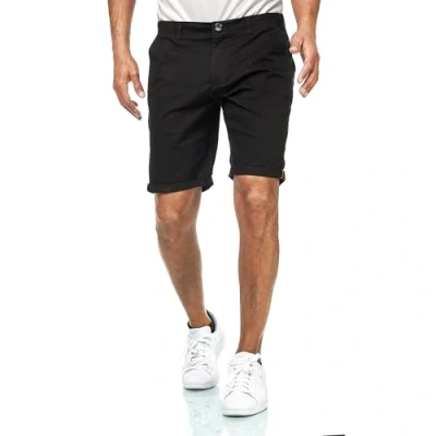 Abbildung von Smith &amp; Solo Chino Shorts Kurz, Kurze Hosen Herren Baumwolle, Bermuda Hose Sommer, Laufshorts Männer Trainingshose (Schwarz, XXL)
