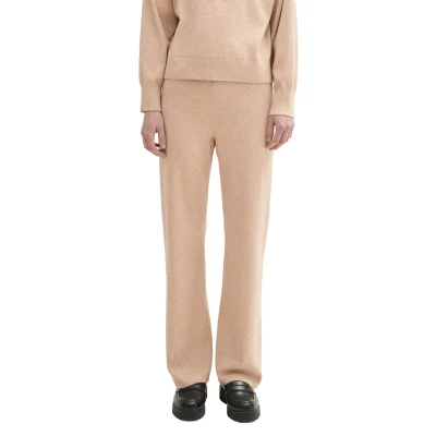 Abbildung von TOM Tailor Denim Lenzing Ecovero Stoffhose, Damen, Größe: XXL, Light camel melange
