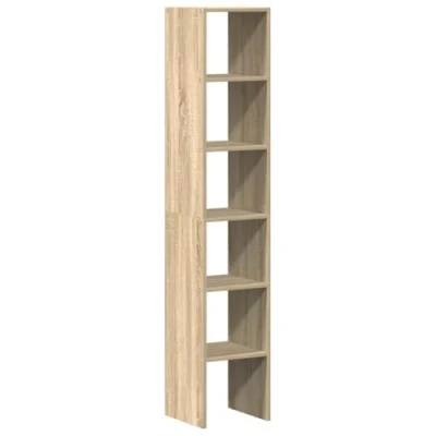 Abbildung von vidaXL Bücherregale 2 STK. Stapelbar Sonoma Eiche 30x30x80 cm