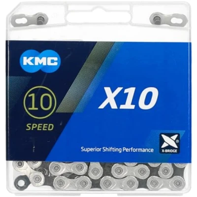 Abbildung von Kette 10 Fach KMC X10 1/2&quot; X 11/128&quot; Silber/Schwarz