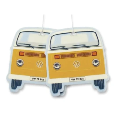 Abbildung von BRISA VW Collection Volkswagen T2 Bulli Bus Luft Erfrischer, Duft Spender, Baum fürs Auto/KFZ (Vanille/Orange/2ER Set)
