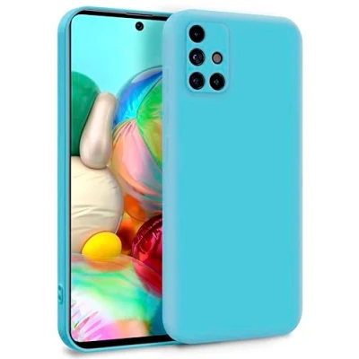 Abbildung von MyGadget Hülle für Samsung Galaxy A71 4G Zweilagige Handyhülle mit Kameraschutz Cover Innenfutter &amp; Silikon außen Türkis