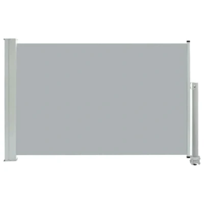 Abbildung von vidaXL Seitenmarkise Ausziehbar UV und Wasserbeständig Sonnenschutz Sichtschutz Windschutz Seitenrollo Markise Balkon Garten Terrasse 60x300cm Grau