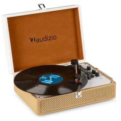 Abbildung von Audizio RP119 Retro record player with Bluetooth in gold/white case