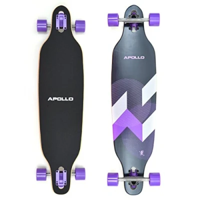 Abbildung von Twin Tip DT Longboard 38&quot; aus mehrlagigem Holz für idealen Flex &amp; Stabilität
