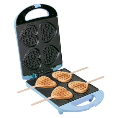 Abbildung von bestron Waffeleisen &quot;DSW271B für Herzwaffeln am Stiel&quot;, 780 W, Stiel, Retro Design