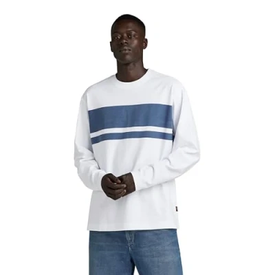 Abbildung von G Star Placed BOXY Langarmshirt, Herren, Größe: Medium, White
