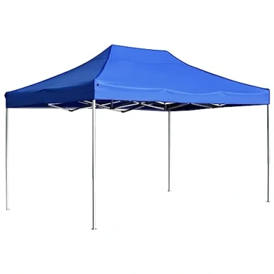 Abbildung von vidaXL Profi Partyzelt Faltbar Faltpavillion Gartenzelt Festzelt Pavillon Gartenpavillion Bierzelt Zelt Faltzelt Garten Aluminium 4,5x3m Blau