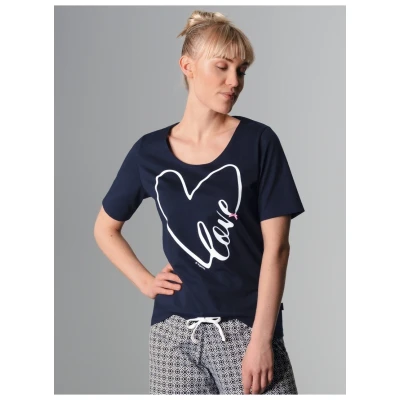 Abbildung von Trigema Pyjamaoberteil &quot;TRIGEMA T Shirt mit großem Herz Motiv&quot;