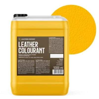 Abbildung von Sehr Deckend Wasser Lederfarbe Goldgelb 5L Leather Paint für Natur und ÖkoLeder Dye Ohne Alkohol alle Lederaccessoires Reißt oder Blättert Nicht ab